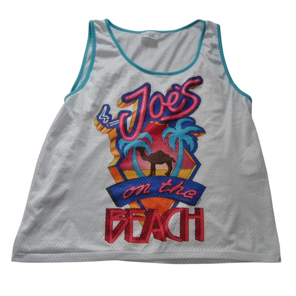 Joe's on the Beach Vintage 1993 Camel White & Blue Tank Top X-Large Fit